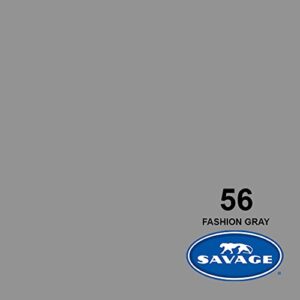 Savage Seamless Paper Photography Backdrop - Color #56 Fashion Gray, Size 86 Inches Wide x 36 Feet Long, Backdrop for YouTube Videos, Streaming, Interviews and Portraits - Made in USA