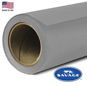 Savage Seamless Paper Photography Backdrop - Color #56 Fashion Gray, Size 86 Inches Wide x 36 Feet Long, Backdrop for YouTube Videos, Streaming, Interviews and Portraits - Made in USA