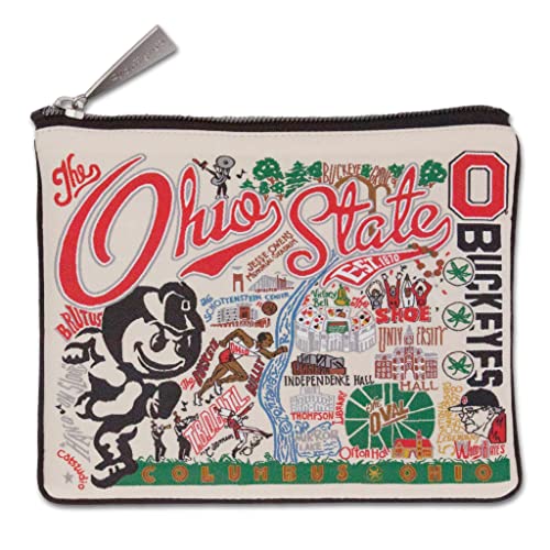 Catstudio Collegiate Zipper Pouch, Ohio State University Travel Toiletry Bag, Ideal Gift for College Students or Alumni, Makeup Bag, Dog Treat Pouch, or Travel Purse Pouch