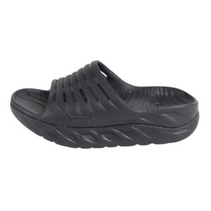 hoka one one womens ora recovery slide 2 black/black sandal - 7