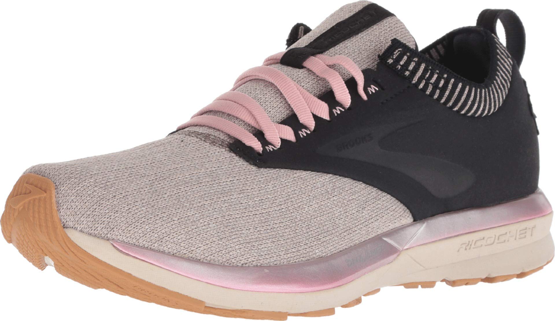 Brooks Ricochet Black/Tan/Pink 7 B (M)