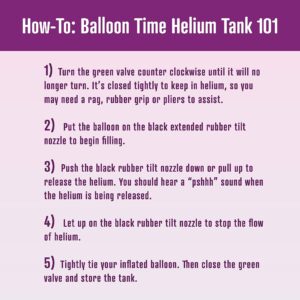 Blue Ribbon Balloon Time Disposable Helium Tank 14.9 cu.ft - 50 Latex Balloons + Balloon Tying Tool + Curling Ribbon