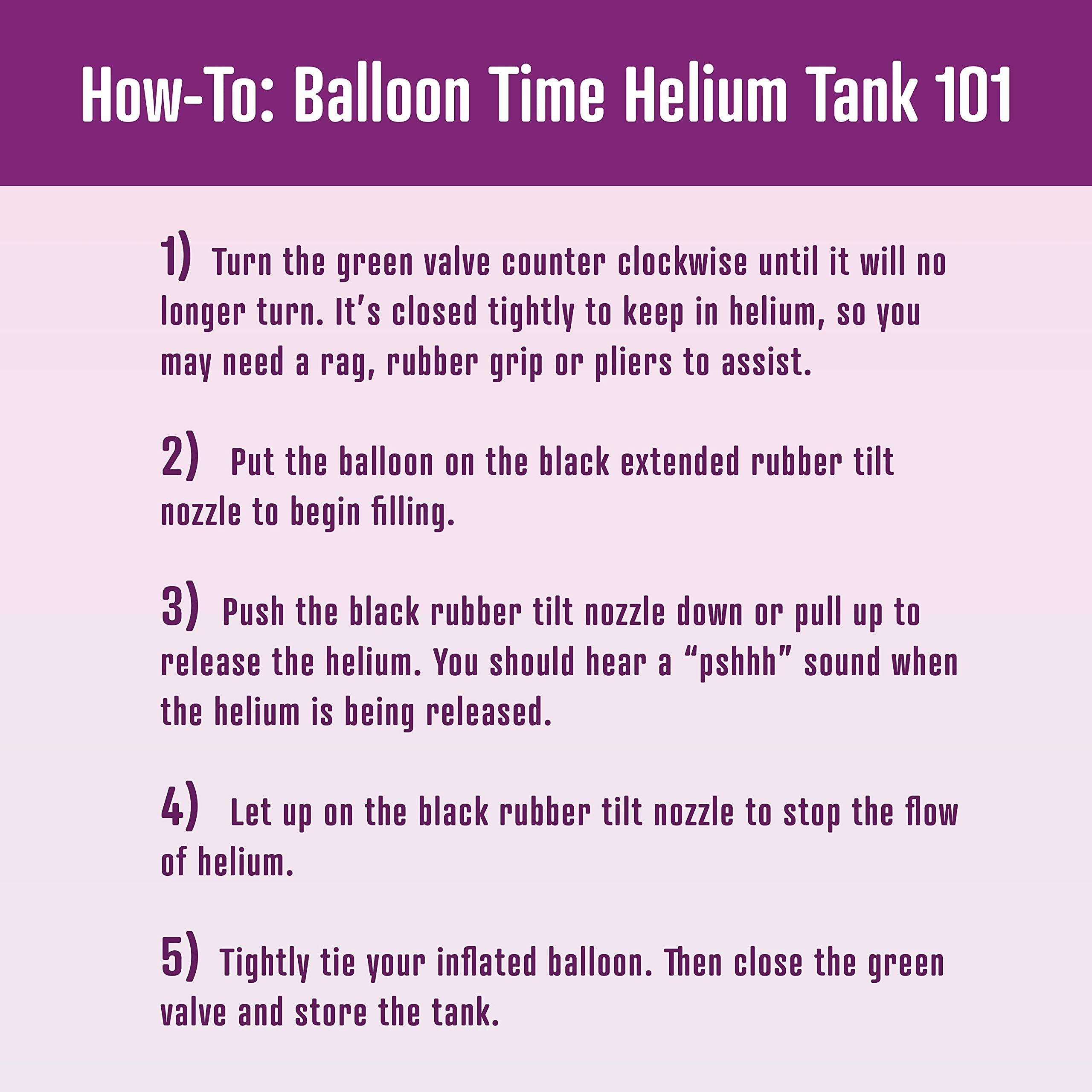 Blue Ribbon Balloon Time Disposable Helium Tank 14.9 cu.ft - 50 Latex Balloons + Balloon Tying Tool + Curling Ribbon