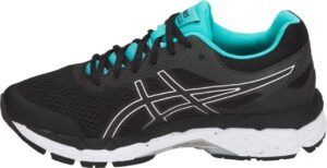 asics gel-superion 2 women's running shoe, black/silver, 7.5 m us
