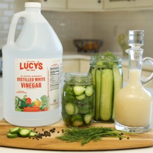 Lucy's Family Owned - Natural Distilled White Vinegar, 1 Gallon 128oz. (Pack of 2)