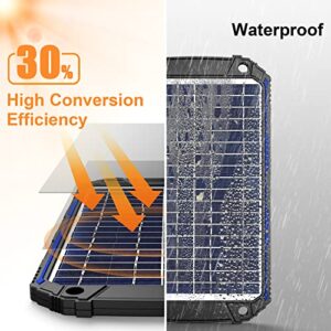 SUNER POWER 12V Solar Car Battery Charger & Maintainer, 6W Waterproof Solar Trickle Charger, Portable Solar Charger, High Efficiency Solar Panel Kit for Deep Cycle Marine RV Trailer Boat