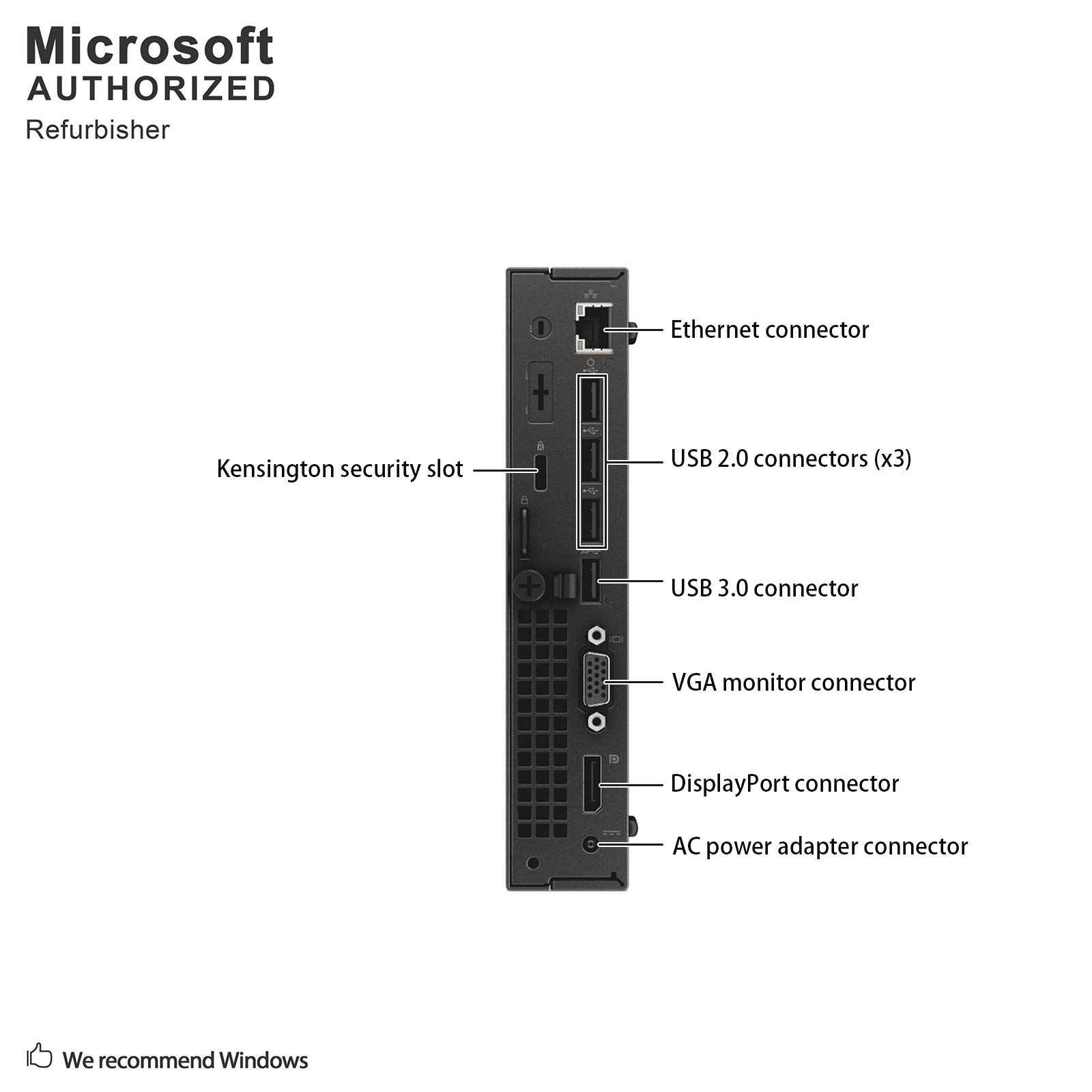 Fast DELL Optiplex 3020 Micro Desktop Computer Ultra Small Tiny PC (Intel Quad Core i5-4590T, 8GB Ram, 256GB SSD, WIFI, HDMI) Windows 10 Pro (Renewed)