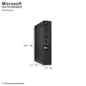 Fast DELL Optiplex 3020 Micro Desktop Computer Ultra Small Tiny PC (Intel Quad Core i5-4590T, 8GB Ram, 256GB SSD, WIFI, HDMI) Windows 10 Pro (Renewed)
