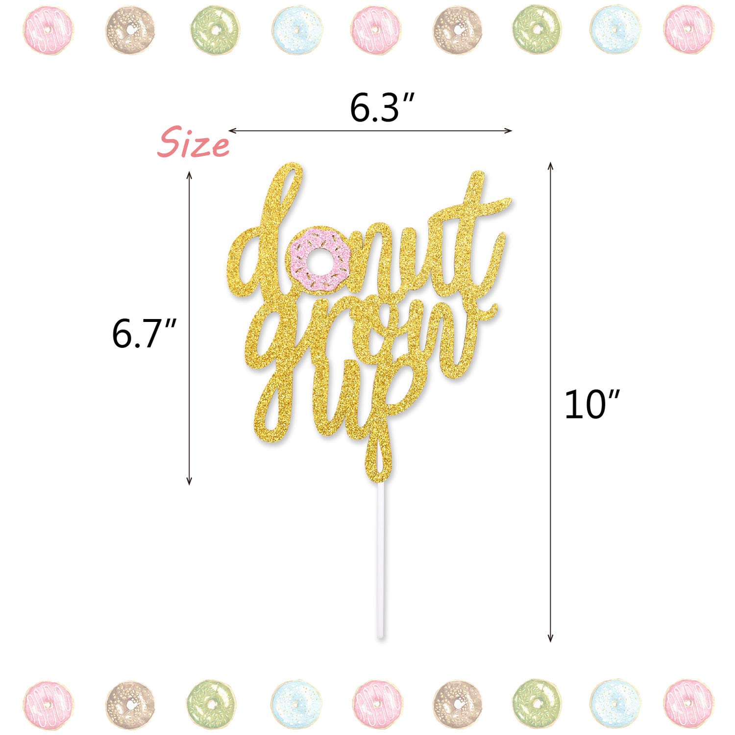 Donut Grow Up Cake Topper