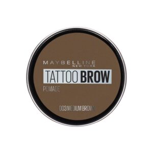 maybelline tattoo brow longlasting pomade pot, medium brown, 1 count, pack of 1