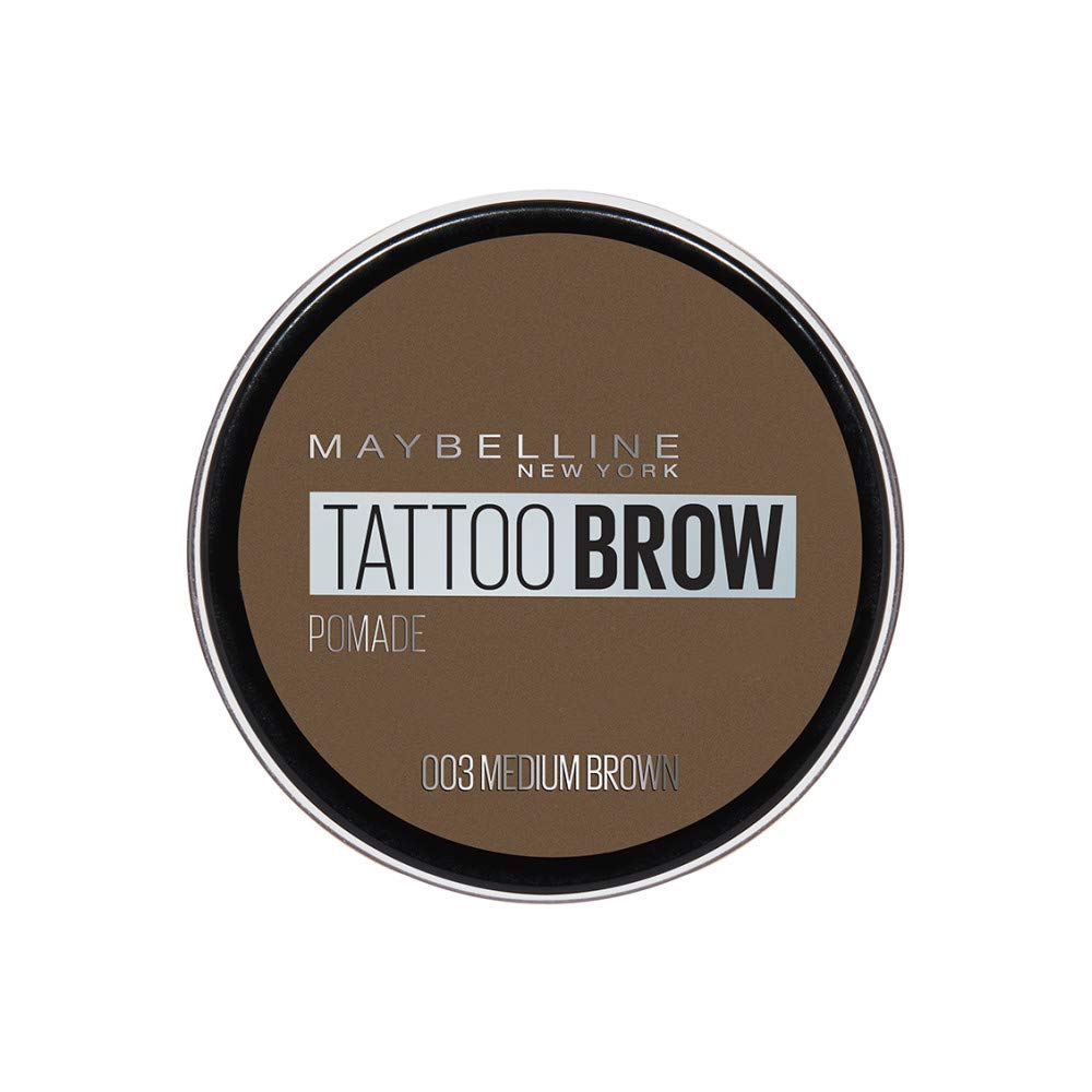 Maybelline Tattoo Brow Longlasting Pomade Pot, Medium Brown, 1 Count, Pack Of 1