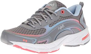 ryka women's inspire athletic shoe, grey, 9 w us