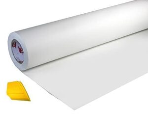 oracal. high gloss self-adhesive clear lamination vinyl roll for die-cutter and plotter machines including yellow detailer squeegee (12" x 25ft)