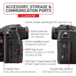 Panasonic Lumix DC-GH5S Mirrorless Micro Four Thirds Digital Camera DC-GH5S - Gold + Level Bundle