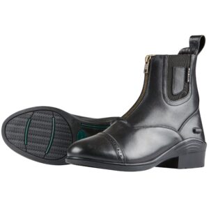 dublin evolution zip front paddock boots, black, ladies 8.5