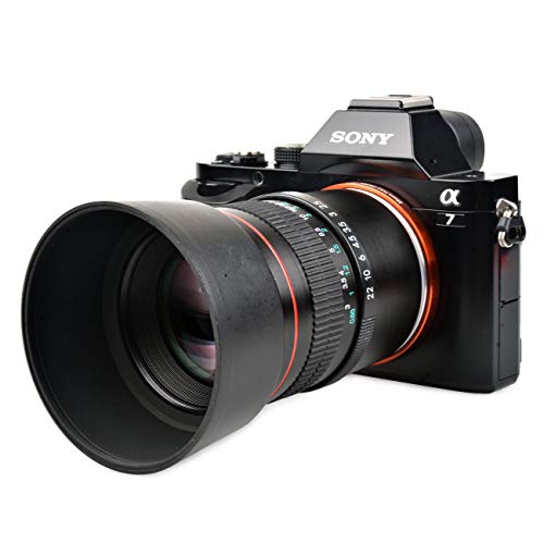 Lightdow 85mm F1.8 Medium Telephoto Manual Focus Full Frame Portrait Lens for Sony Alpha A9 A7R A7S A7 A6500 A6400 A6300 A6000 A5100 A5000 NEX-7 NEX-6 NEX-5T NEX-5R etc