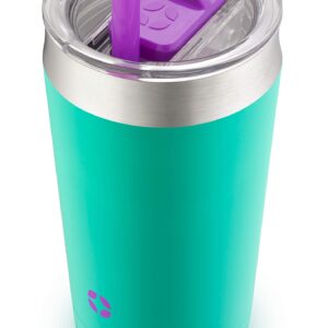 Ello Rise Vacuum Insulated Stainless Steel Tumbler with Optional Straw, 12 oz, Mint