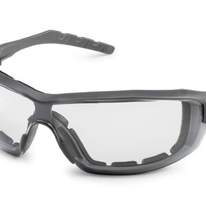 Gateway Safety 22GY79 Silverton Temple Version Safety Glass, Gray Frame - Clear FX2 Anti-Fog Lens,One Size