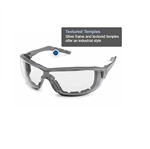 Gateway Safety 22GY79 Silverton Temple Version Safety Glass, Gray Frame - Clear FX2 Anti-Fog Lens,One Size