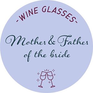 National Etching Father and Mother of the Bride Wedding Wine Glass Gift Set of 2 (Stemmed)