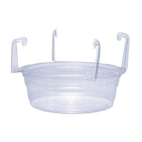 Curtis Wagner Plastics Hanging Basket Drip Pan, Clear, 12 Inch