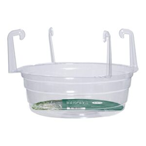 curtis wagner plastics hanging basket drip pan, clear, 12 inch