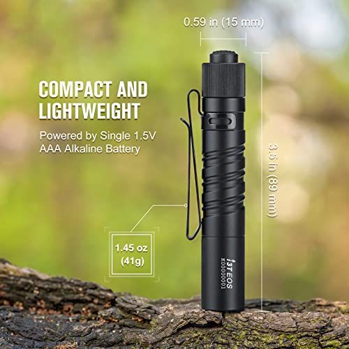 OLIGHT I3T EOS 180 Lumens Dual-Output Slim EDC Flashlight for Camping and Hiking, Tail Switch Flashlight with AAA Battery