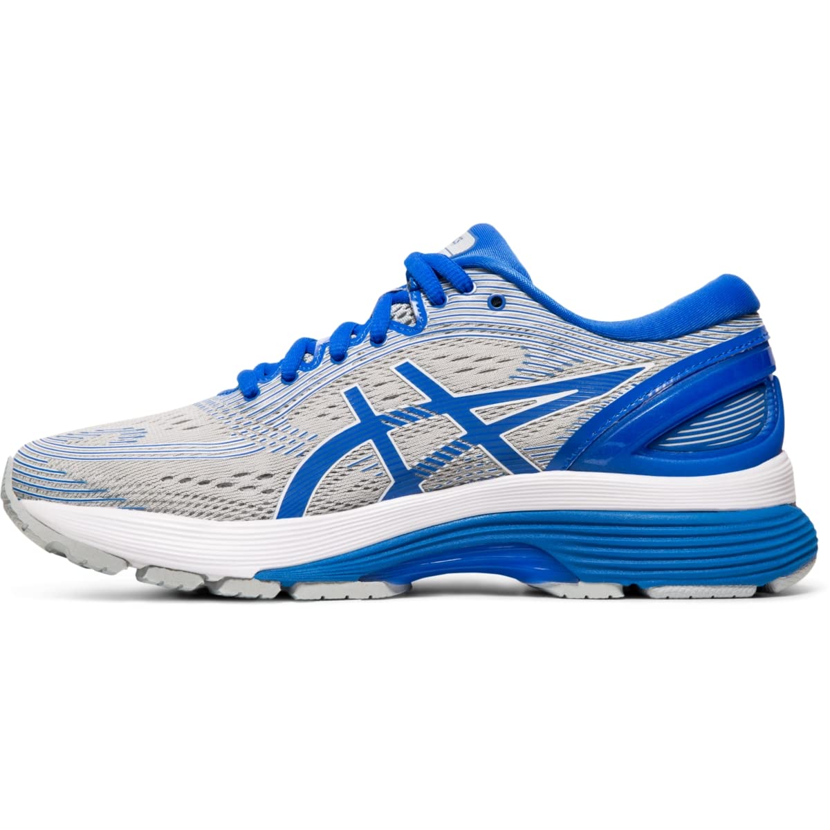 ASICS Women's Gel-Nimbus 21 Lite-Show Running Shoes, 6.5, MID Grey/Illusion Blue