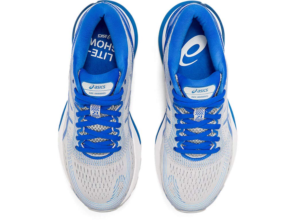 ASICS Women's Gel-Nimbus 21 Lite-Show Running Shoes, 6.5, MID Grey/Illusion Blue