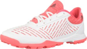 adidas women's adipure sport 2 golf shoe, ftwr white/red zest/active pink, 8.5 m us