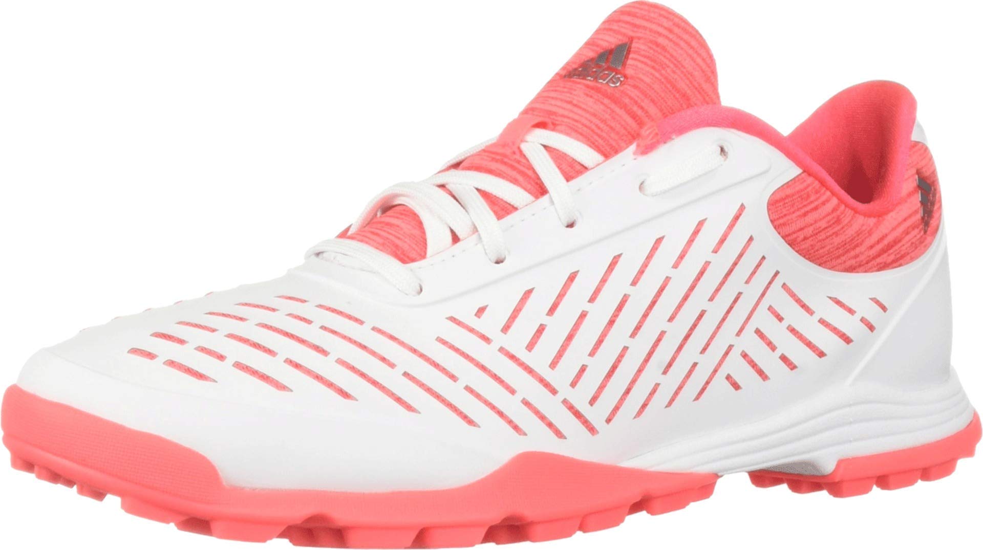 adidas Women's Adipure Sport 2 Golf Shoe, FTWR White/red Zest/Active Pink, 8.5 M US