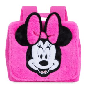 disney minnie mouse fuzzy pink backpack - pink