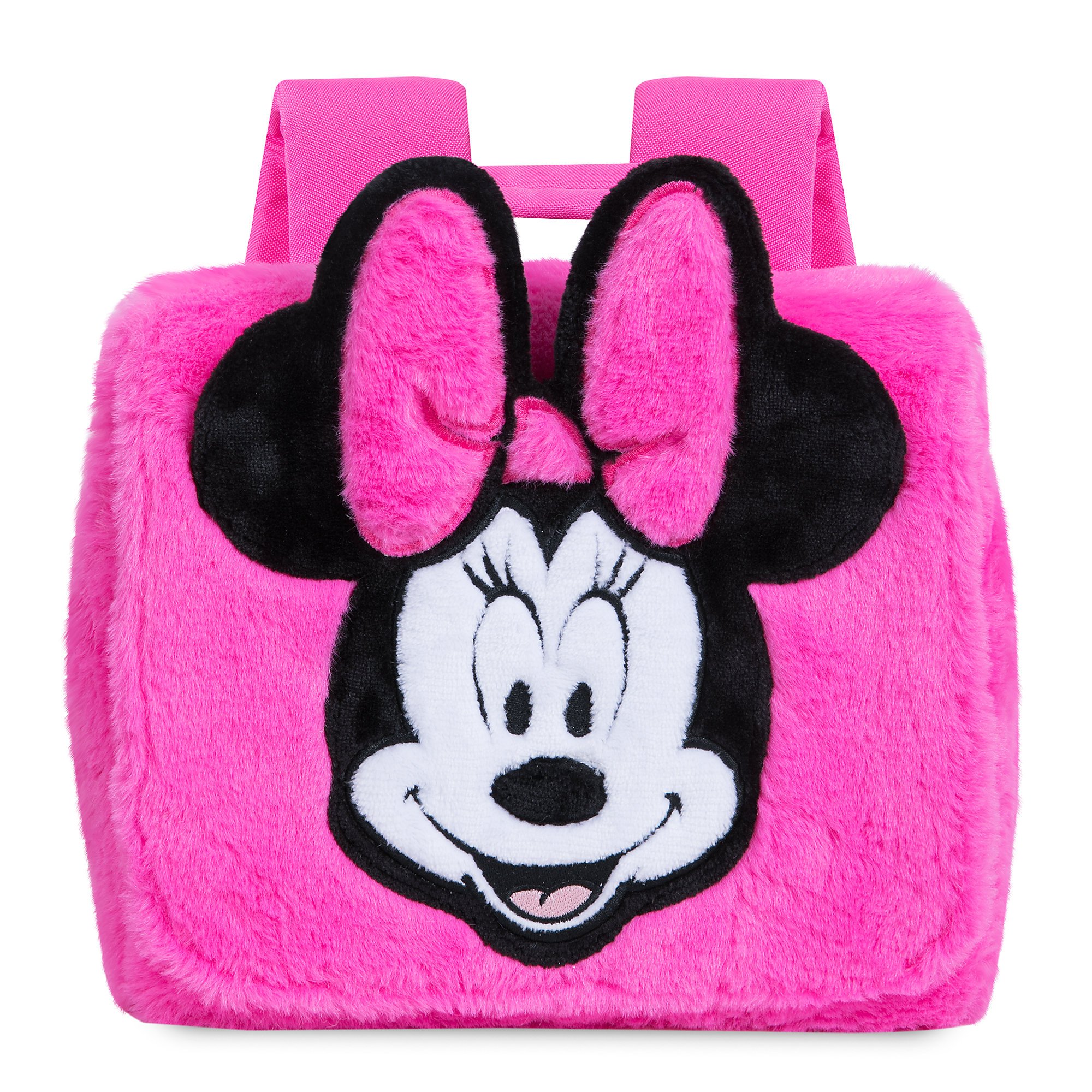 Disney Minnie Mouse Fuzzy Pink Backpack - Pink