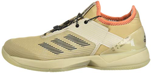 adidas Women's Adizero Ubersonic 3 Citified, Light Brown/Grey/True Orange, 7.5 M US