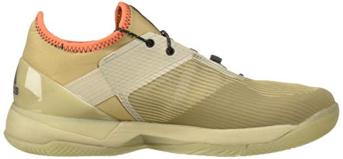 adidas Women's Adizero Ubersonic 3 Citified, Light Brown/Grey/True Orange, 7.5 M US