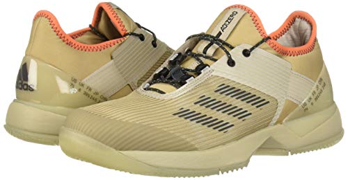 adidas Women's Adizero Ubersonic 3 Citified, Light Brown/Grey/True Orange, 7.5 M US