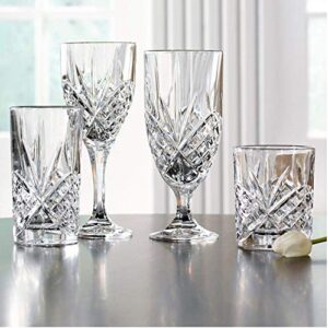 Crystal Glass Water Goblets, 16 Ounce Elegant Crystal Glasses for Water, Juice, Beer, Wine, and Cocktails, Iced Beverage Glassware – Set of 4