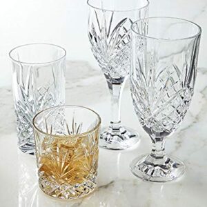 Crystal Glass Water Goblets, 16 Ounce Elegant Crystal Glasses for Water, Juice, Beer, Wine, and Cocktails, Iced Beverage Glassware – Set of 4