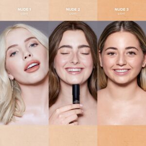 Nudestix Nudies Tinted Blur Foundation Stick, Matte Cream Powder Multitask Makeup to Tint, Blur, Blot Skin and Sculpt Face, Lightweight, Natural Matte Finish, Shade: Light 2, 0.2 fl oz (6.2 g)