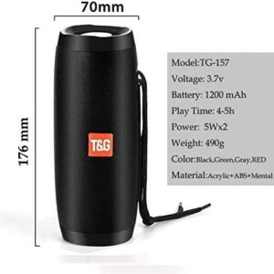 T&G117 Portable Bluetooth Speaker (Black)