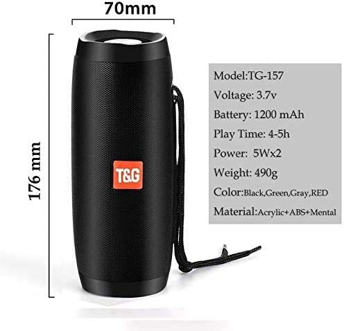 T&G117 Portable Bluetooth Speaker (Black)