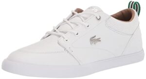 lacoste men's bayliss sneaker, deep white, 7 medium us