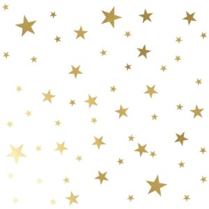 mozamy creative star wall decals (189 count) gold star decals nursery decals removable peel and stick wall decals, vintage gold