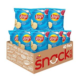 lay's potato chips, salt & vinegar, 1 ounce (pack of 40)