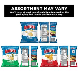 Ruffles Potato Chips, Variety Pack, 1 Ounce (Pack of 40)