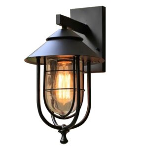 home decorators collection 17546 1-light outdoor wall sconce w/glass shade