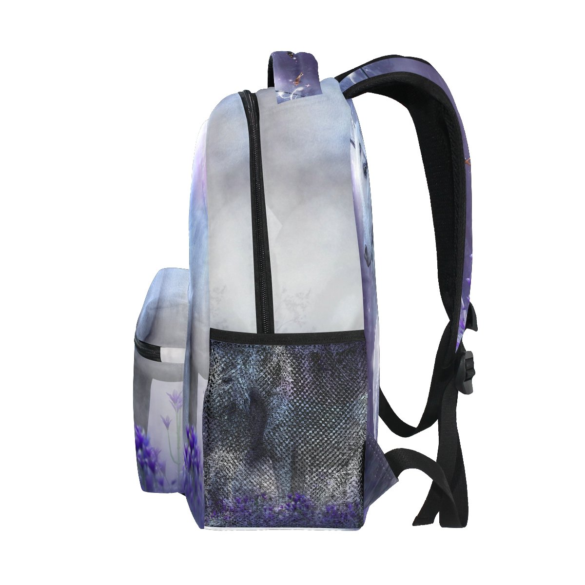 ZZKKO Fantasy Forest Animal Unicorn Boys Girls School Computer Backpacks Book Bag Travel Hiking Camping Daypack