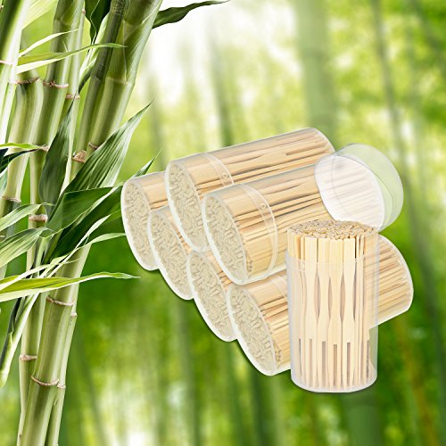 Jovitec 220 Pcs Mini Bamboo Forks 3.5 Inch Cocktail Forks Disposable Appetizer Forks Wooden Forks Fruit Appetizer Forks for Party Charcuterie Food Accessories