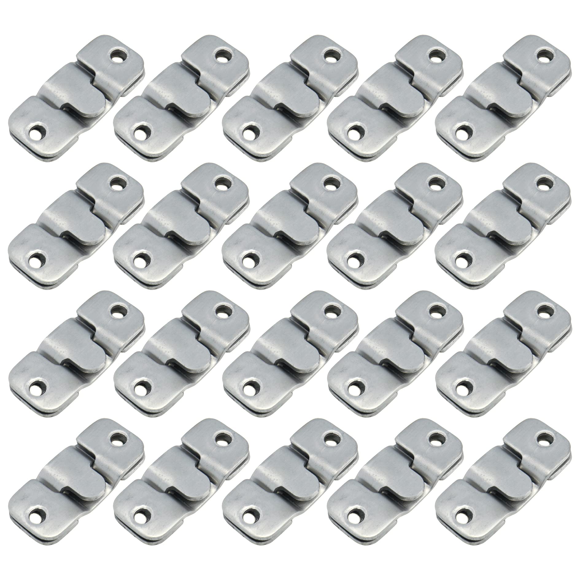 Sydien 20Pcs Stainless Steel Sectional Sofa Interlocking Furniture Connector Brackets 2mm Thickness