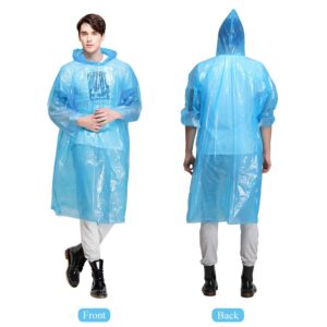 GINMIC Disposable Emergency Rain Ponchos for Kids and Adults, Family Pack with 12pack, 4color